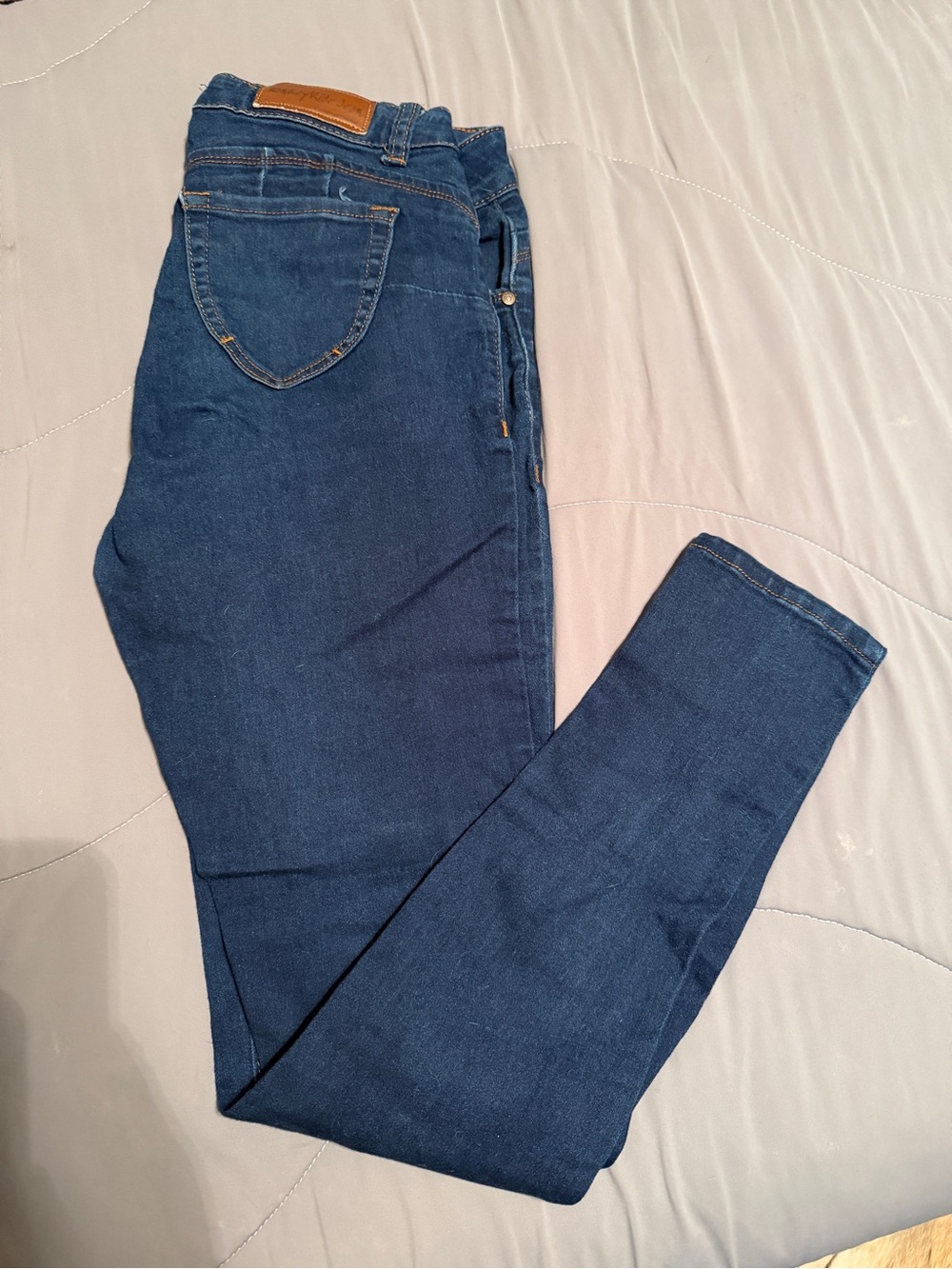 Dark Blue Women's High-Rise Skinny Jeans